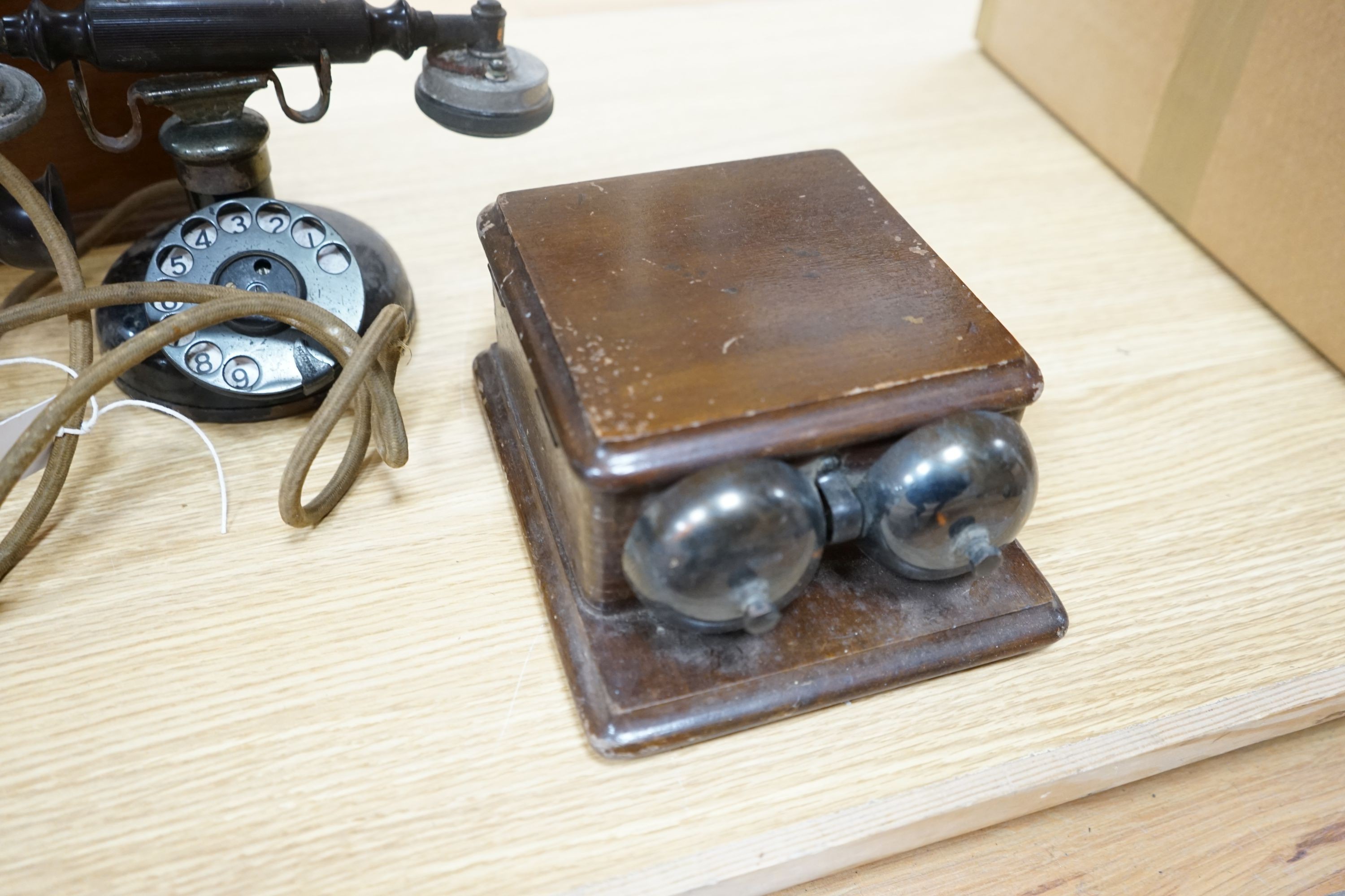 Three vintage telephone sets